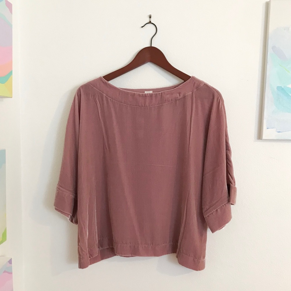 NWT GAP Velvet Kimono Top - Blush/Mauve